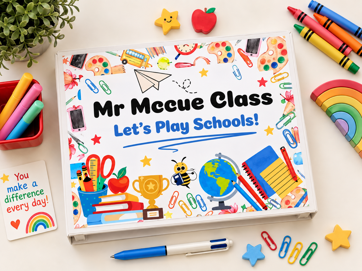 Personalised Let’s Play School Box